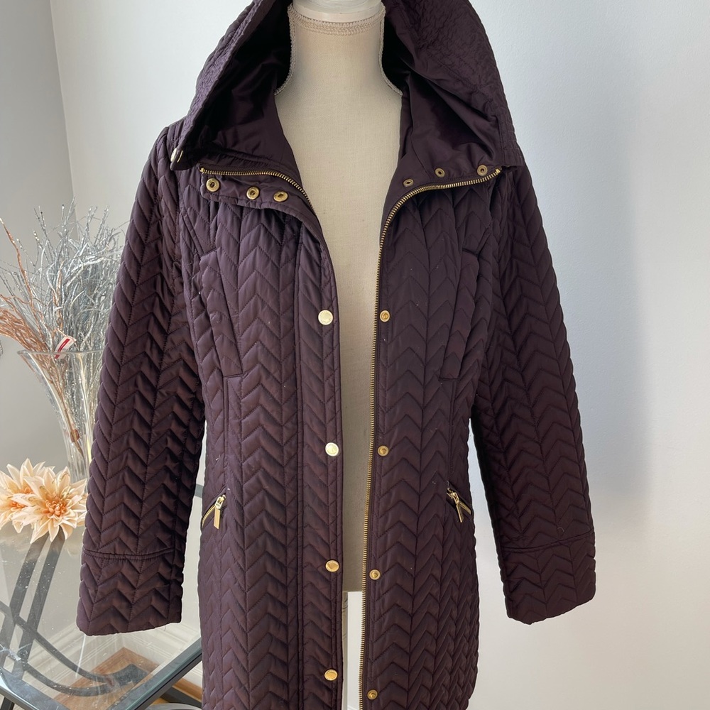 Laundry by shelli Segal purple quilted jacket